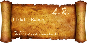 Lidolt Ruben névjegykártya